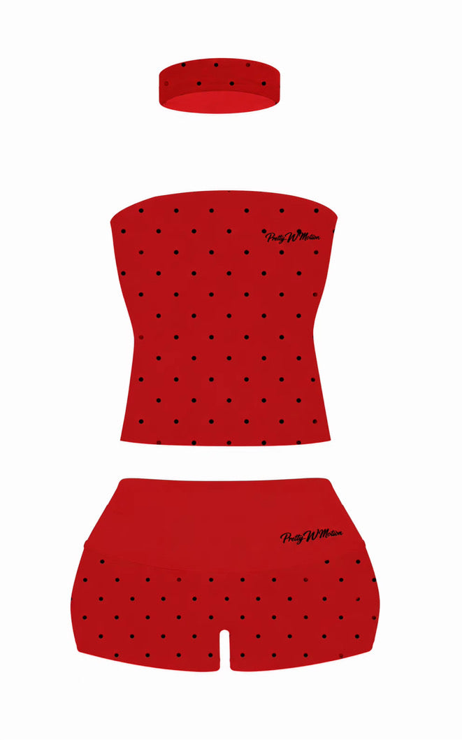 “Super tea “ red tube top set